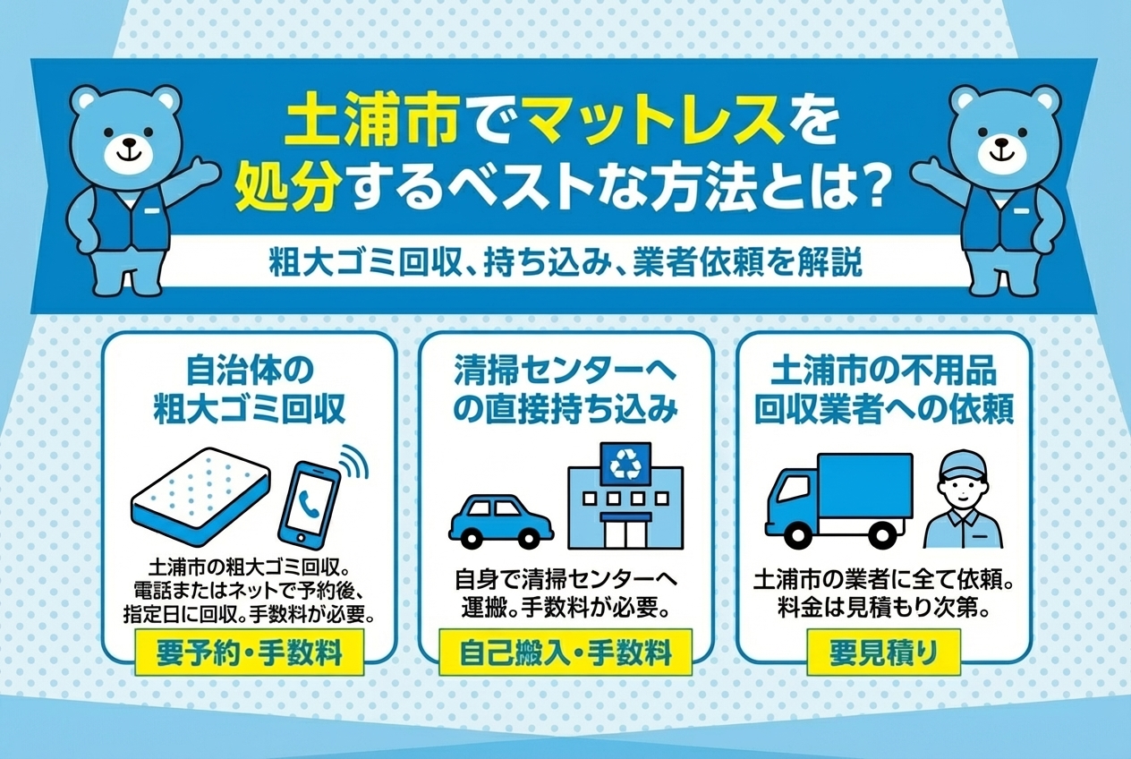 土浦市マットレスを処分する方法