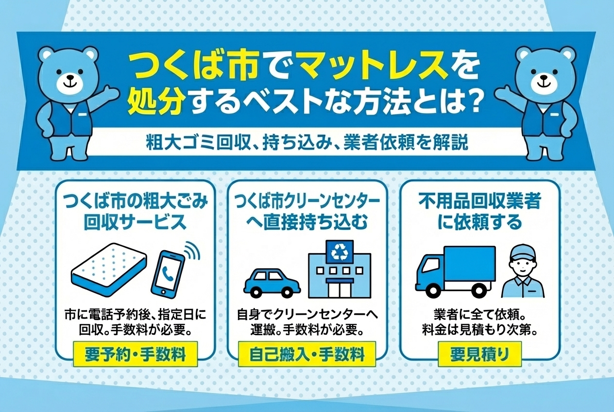 つくば市でマットレスを処分する方法
