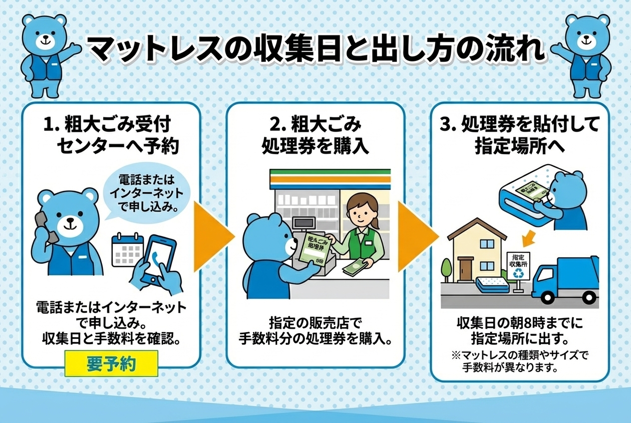 マットレスの収集日と出し方の流れ